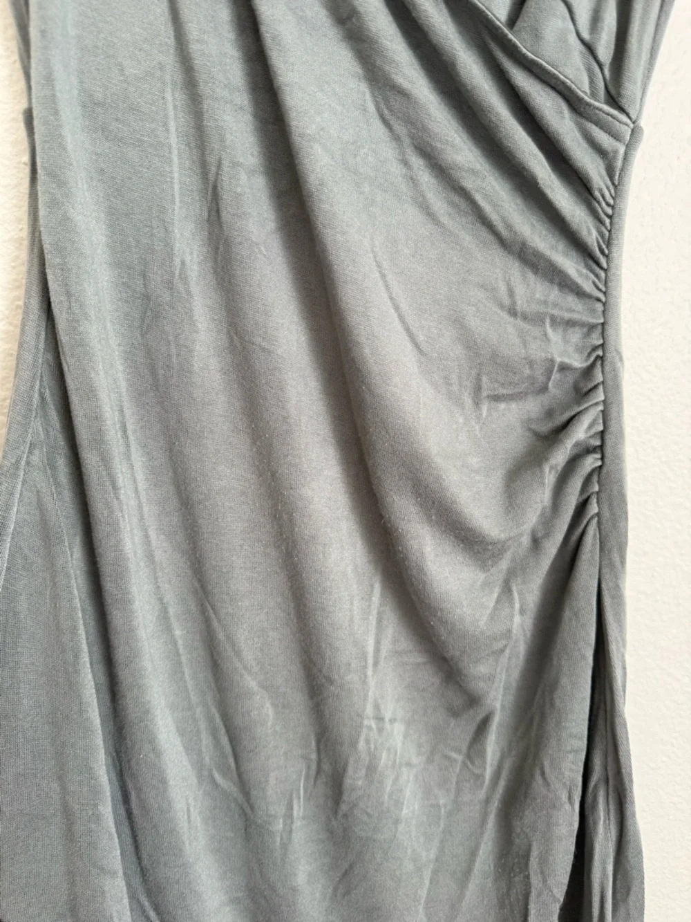 Vince Light Sage Wrap-Front Midi Dress - Picture 4 of 9